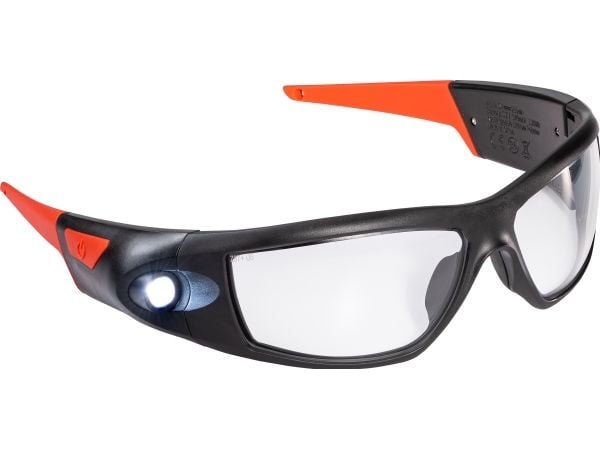 COAST SPG500 Sikkerhedsbrille med inspektionslygte og UV beskyttelse - 160 lumen