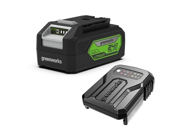 Greenworks GSK24B4 Startsæt batteri og lader - 24V 4Ah Greenworks GSK24B4 Startsæt batteri og lader - 24V 4Ah