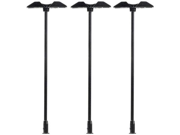 Faller N perronlampe dobbel ferdig modell 272132 3 stk.