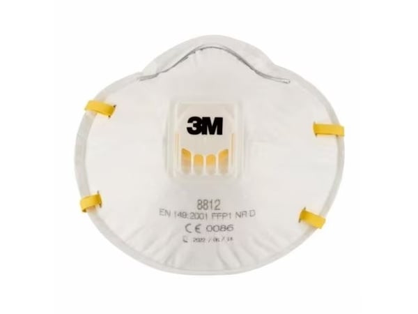 3M 8812, Hvit, Gult, Monokromatisk, Polypropylen (PP), FFP1, EN 149:2001+A1:2014, 3 stykker