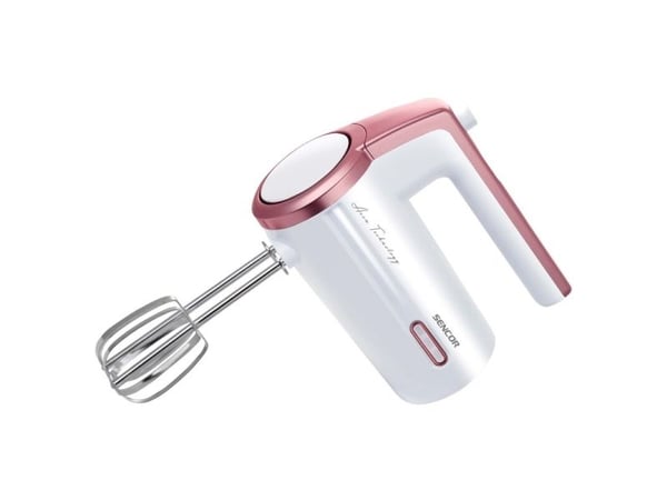 Sencor SHM 9000WH, Håndmikser, Rosa, Hvit, Miksing, Knapper, Jekk, Batterinivå, Rustfritt stål