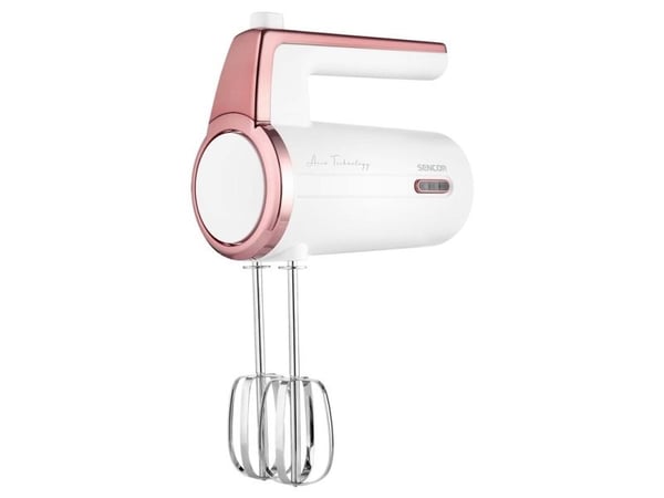 Sencor SHM 9000WH, Håndmikser, Rosa, Hvit, Miksing, Knapper, Jekk, Batterinivå, Rustfritt stål