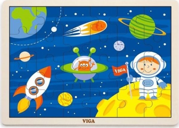 Viga 51461 Pussel på bräda 24 bitar - space adventure
