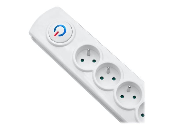Qoltec 50293, 8 vaihtovirtapistorasiaa, 230 V, 50 Hz, 10 A, 2200 W, 10 A
