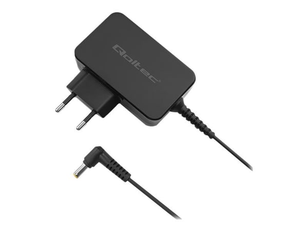 Qoltec - Strømadapter - AC 220-240 V - 45 watt - utgangskontakter: 1 - 1.5 m kabel - svart