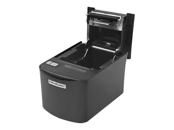 Qoltec - Kvitteringsskriver - termolinje - Rull (8 cm) - 203 dpi - inntil 250 mm/sek - USB - svart