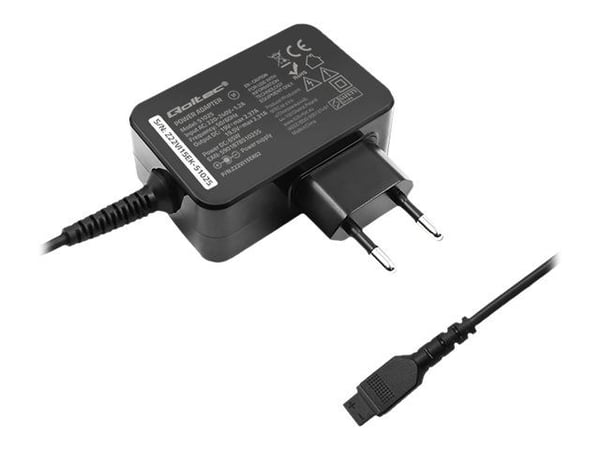 Qoltec - Strømadapter - AC 220-240 V - 45 watt - 1.7 m kabel - svart