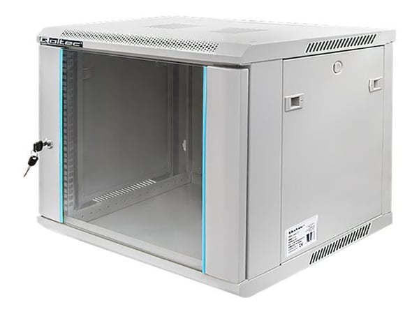 Qoltec - Rack skap - grå - 12U - 19"