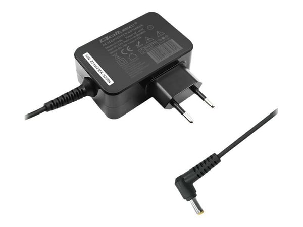 Qoltec - Strømadapter - AC 220-240 V - 45 watt - utgangskontakter: 1 - 1.5 m kabel - svart