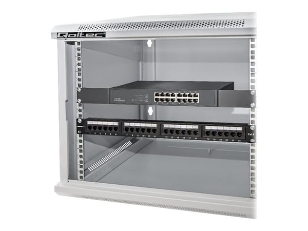 Qoltec - Rack skap - grå - 12U - 19"