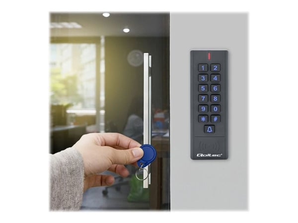 Qoltec CALISTO kombinasjonslås med RFID-leser| kode | kort | nøkkelring | bjelle | IP68 | EM