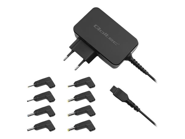 Qoltec - Strømadapter - AC 220-240 V - 45 watt - 1.7 m kabel - svart