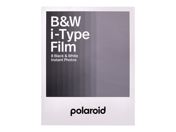 Polaroid i-Type B&amp;W Film - Strålende - hvid - 88 x 107 mm 8 ark fotopapir
