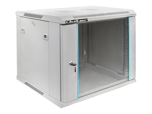 Qoltec - Rack skap - grå - 12U - 19"