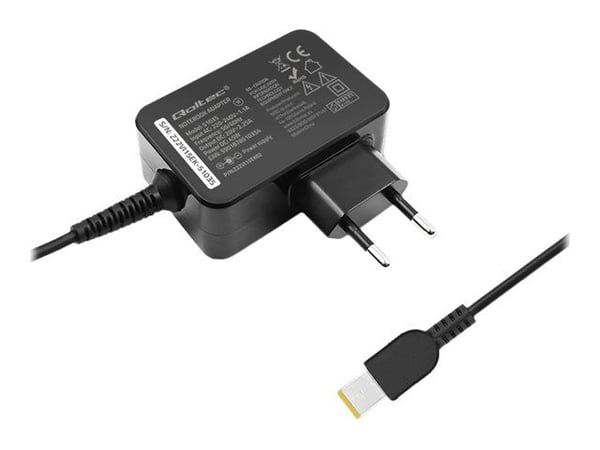 Qoltec - Strømadapter - AC 220-240 V - 45 watt - 1.7 m kabel - svart