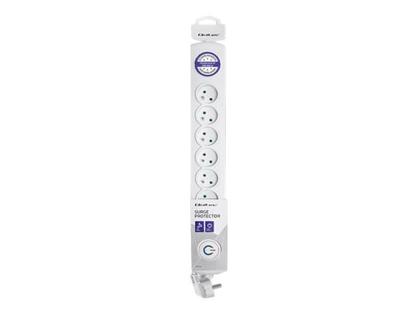 Qoltec 50293, 8 vaihtovirtapistorasiaa, 230 V, 50 Hz, 10 A, 2200 W, 10 A
