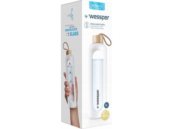 Wessper motivationsflaska 1 liter - vit