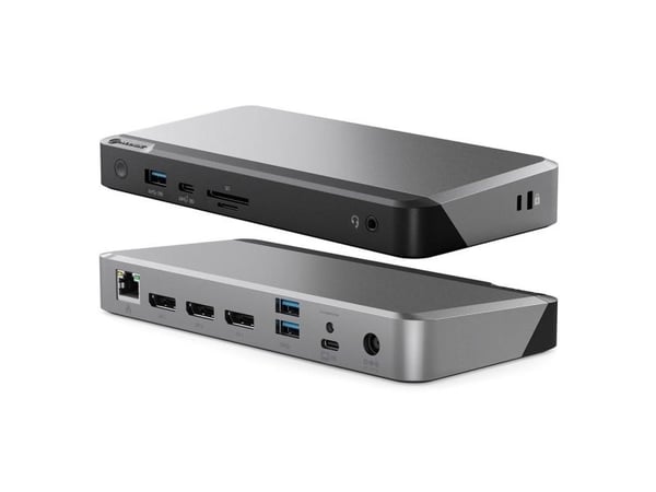 ALOGIC MX3, Langallinen, USB 3.2 Gen 1 (3.1 Gen 1) Type-C, 100 W, 3,5 mm, 1000 Mbit/s, Musta, Harmaa