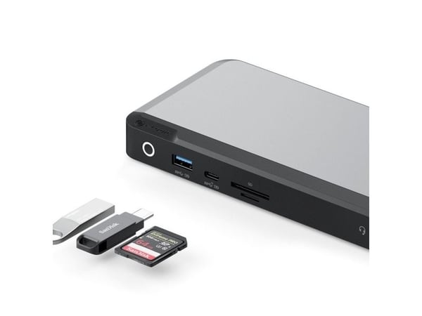 ALOGIC MX3, Langallinen, USB 3.2 Gen 1 (3.1 Gen 1) Type-C, 100 W, 3,5 mm, 1000 Mbit/s, Musta, Harmaa