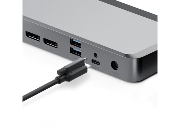 ALOGIC MX3, Langallinen, USB 3.2 Gen 1 (3.1 Gen 1) Type-C, 100 W, 3,5 mm, 1000 Mbit/s, Musta, Harmaa
