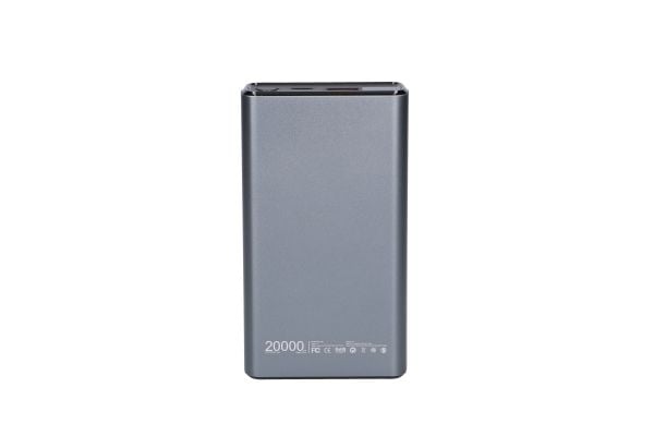 Extralink EX.19539, 20000 mAh, Lithium-Ion (Li-Ion), 3,7 V, 45 W, Grå, Lysegrå