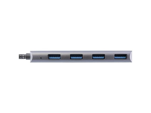 InLine USB 3.2 Hub Type-C ja 4x A 10Gb/s metallikotelo harmaa ( 33271R )