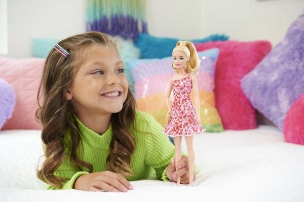 Barbie Fashionista Doll - Pink Floral Dress