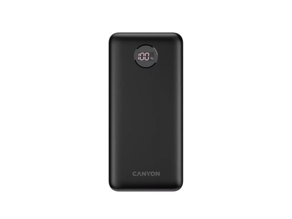 Canyon PB-2002, 20000 mAh, Quick Charge 3.0, Musta