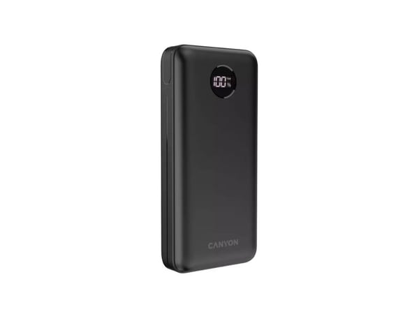 Canyon PB-2002, 20000 mAh, Quick Charge 3.0, Musta