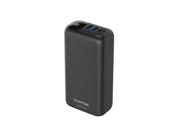 Canyon PB-301, 30000 mAh, Power Delivery, Quick Charge 3.0, Musta