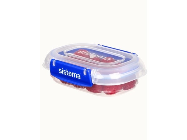 sistema matbeholdersett KLIP IT PLUS 3 x 180 ml blå