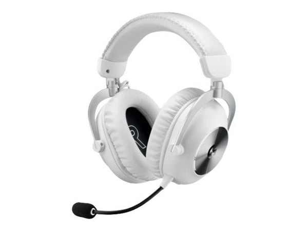 Logitech G Pro X 2 - Hodesett - full størrelse - Bluetooth / LIGHTSPEED - trådløs, kablet - 3,5 mm jakk - lydisolerende - hvit