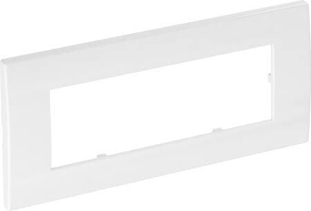 OBO Täckningsram 3 Modul 45 höjd 84 mm, bredd 185 mm, djup 8,5 mm vit RAL 9010, halogenfri. Används för Rapid 80.