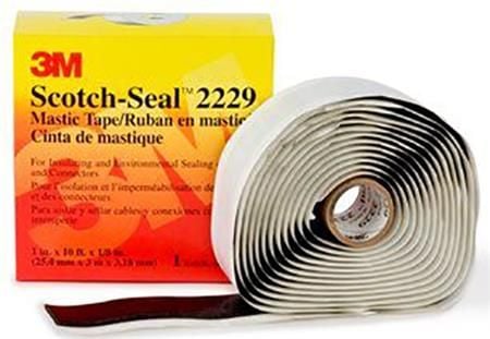 3MTM Scotch-SealTM 2229 "Ler-tapen" isolationsmasse mastik til forsegling blød formbar BxL 25 mm x