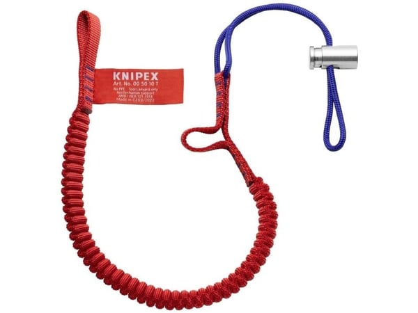 Knipex 00 50 10 T BK, Strikksnor, 6 kg, Blå, Rød, Rustfritt stål, Aluminium, Stoff, 95 mm, 900 mm