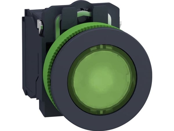 Schneider Electric XB5F, Nappi, Vihreä, IP66, IK03, Luokan II, 36,6 mm