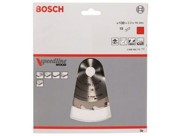 Bosch RUNDSAVKLINGE 130X16MM 18T SPEEDLINEWOOD