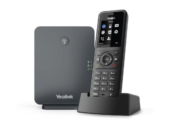 Yealink W77P - Trådløs VoIP-telefon med anrops-ID - 1900 MHz - DECT - treveis anropskapasitet - SIP, SIP v2, VQ-RTCPXR, RTCP-XR - 10 linjer - svart...