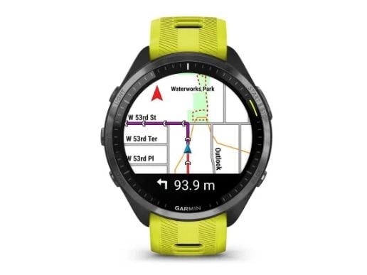 Garmin Forerunner 965 - 47 mm - svart - smartklokke med bånd - silikon - amp yellow/black - håndleddstørrelse: 135-205 mm - display 1.4" - 32 GB - ...