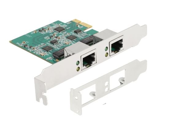 Delock - Nettverksadapter - PCIe 2.1 lav profil - 10M/100M/1G/2,5 Gigabit Ethernet x 1