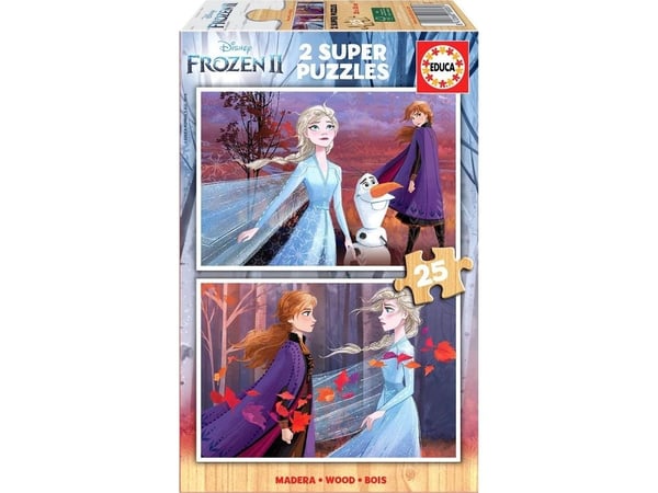 Educa Puzzle 2x25 Frozen II (wooden) G3