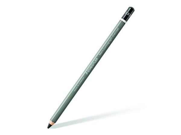 Staedtler Mars Lumograph charcoal, Svart, 4 stykker