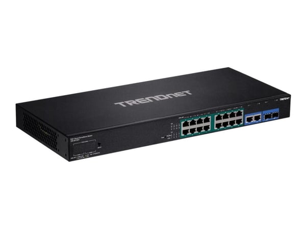 TRENDnet TPE 3018LS - Switch - smart - 8 x 10/100/1000 (PoE+) + 2 x kombo-Gigabit SFP - rackmonterbar - PoE+ (220 W) - TAA-samsvar