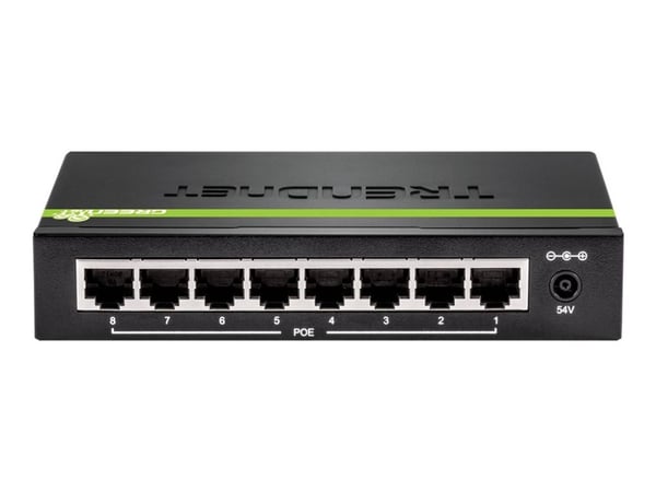 TRENDnet TPE TG82G - Switch - 8 x 10/100/1000 (PoE+) - stasjonær - PoE+ (61 W) - TAA-samsvar
