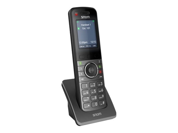 snom M55 - Trådlös förlängningshandenhet - med Bluetooth interface med nummerpresentation - DECT - 3-riktad samtalsförmåg - svart