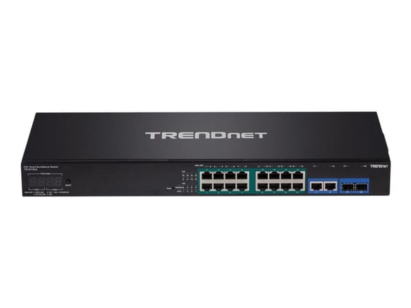 TRENDnet TPE 3018LS - Switch - smart - 8 x 10/100/1000 (PoE+) + 2 x kombo-Gigabit SFP - rackmonterbar - PoE+ (220 W) - TAA-samsvar