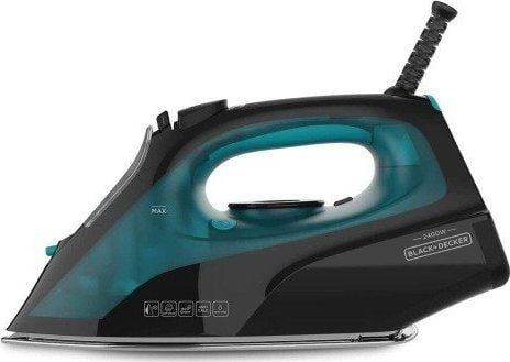 Black & Decker BXIR2403E, Kuiva- & höyrysilitysrauta, Keraaminen pohjalevy, 150 g/min, musta, Vihreä, 45 g/min, 0,5 L
