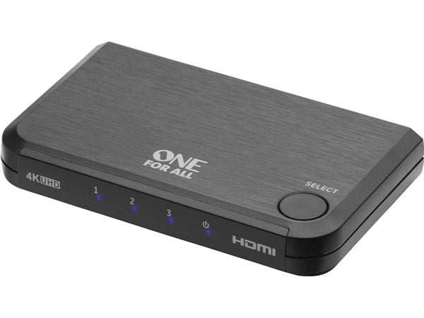 One For All SV 1632, HDMI, musta, 60 Hz, 1920 x 1080 (HD 1080), 3840 x 2160, 3840 x 2160 pikseliä, 4K Ultra HD