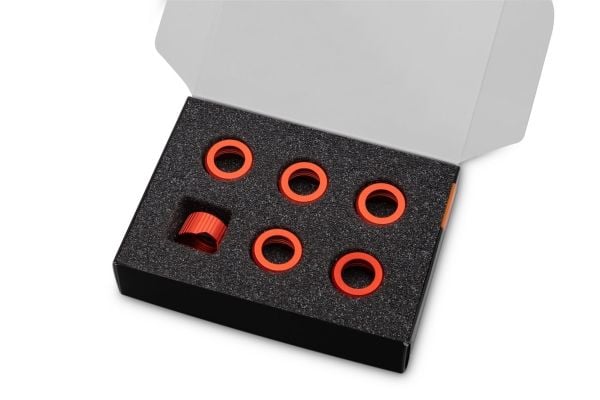 EK Water Blocks 3831109835999, Kompresjonsring, Aluminium, Rød, 6 stykker, Slovenia