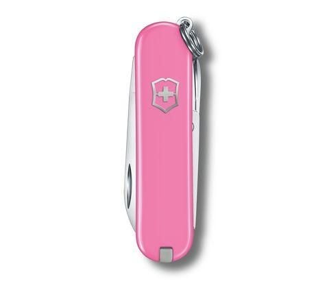 Victorinox 0.6223.51G, Lukittuvateräinen veitsi, Monityökaluveitsi, Drop point -terä, ABS-synteettinen, Vaaleanpunainen, 7 työkalua